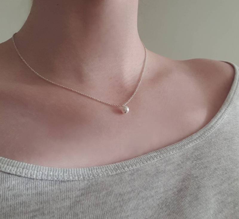 Perlen Tropfen Halskette - Glasperle Swarovski von aegodesigns