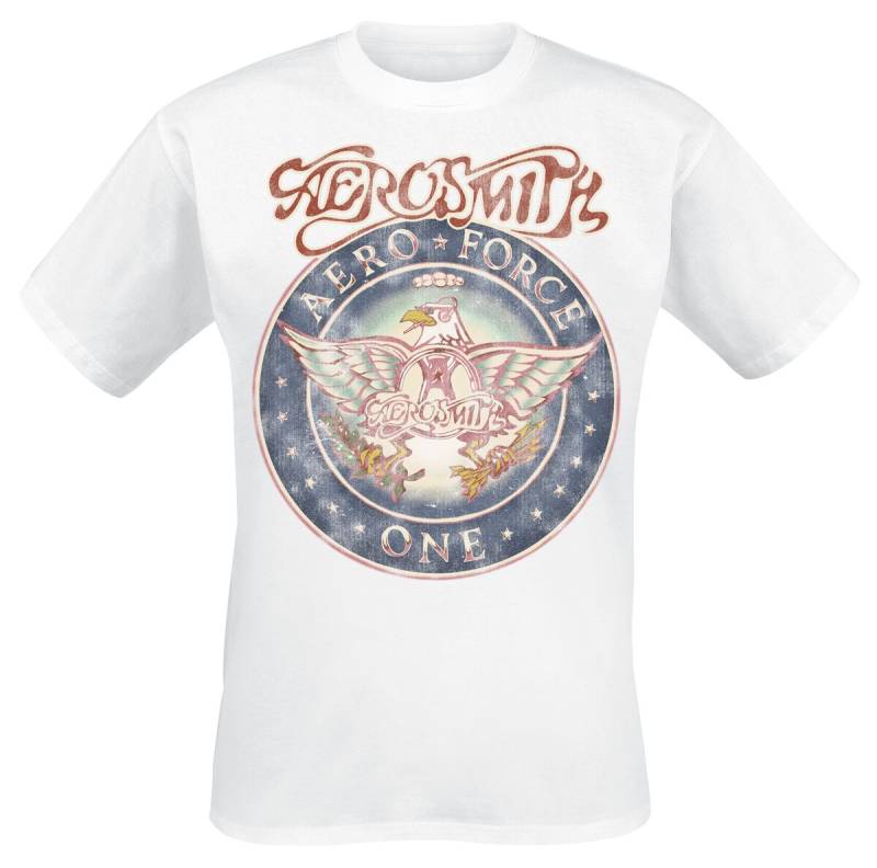 Aerosmith Aero Force One Seal T-Shirt weiß in XXL von aerosmith