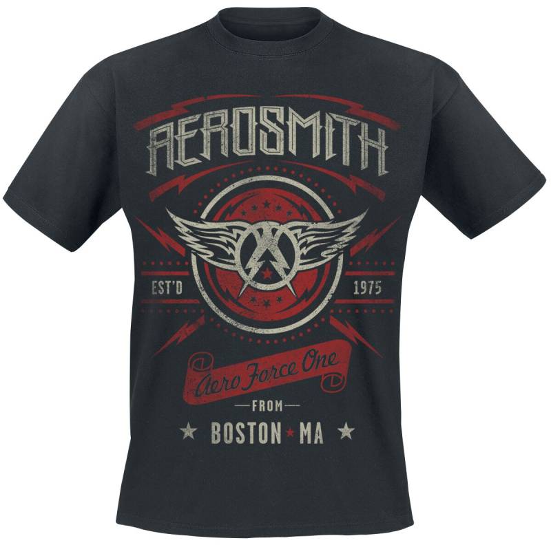 Aerosmith T-Shirt - Aero Force One - M bis XXL - für Männer - Größe XXL - schwarz  - Lizenziertes Merchandise! von aerosmith