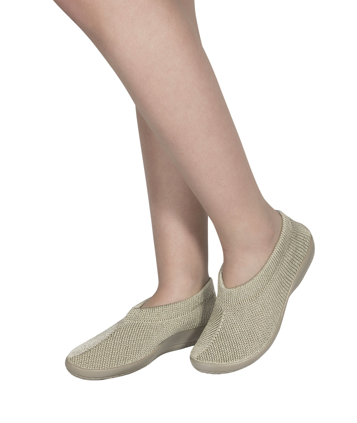 Ballerina mit elastischem Einschlupf, Beige, Größe 36 von aerosoft