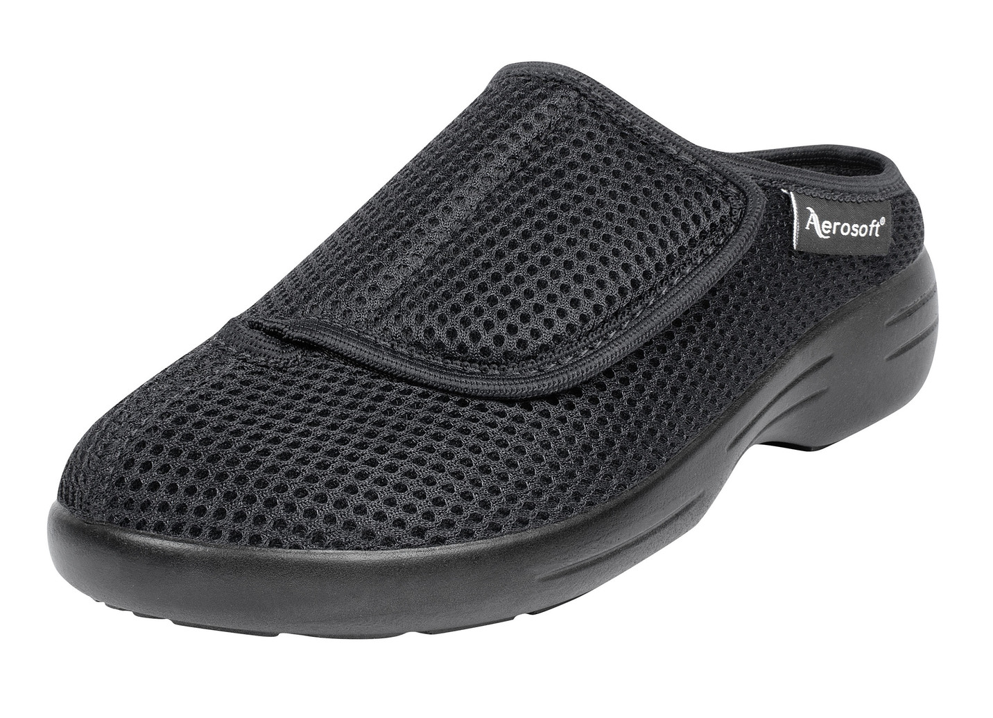 Klett-Pantolette für Damen und Herren, Schwarz, Größe 45 von aerosoft