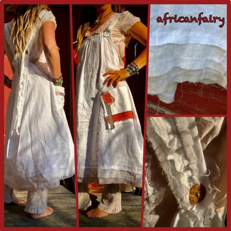 Pinafore//Schürzenkleid//Lagenkleid// Boho Stil// Leinenkleid Pinafore//Schürzenkleid//Lagenkleid// Boho Stil// Leinenkleid von africanfairy