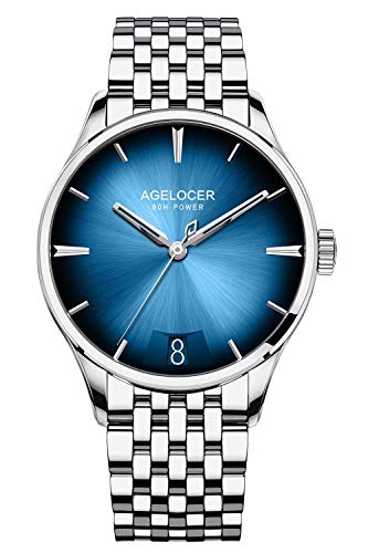 AGELOCER Herren Luxus Mechanische Automatik Kalender Gangreserve Analog Uhren, VP: 4204A9, Mechanisch von agelocer