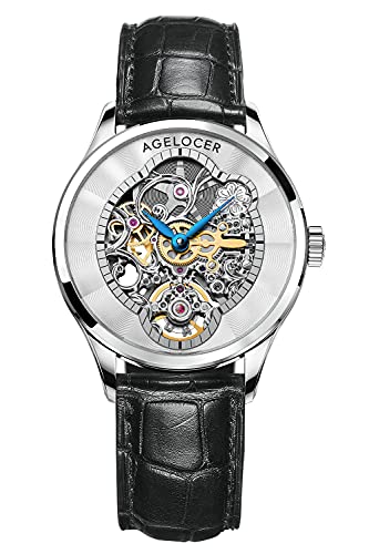 Agelocer Damen Top Marke Mechanische Skelett Automatik Luxus Uhr Elegant Damen Weihnachten Valentinstag, Nk_5301a1, von agelocer