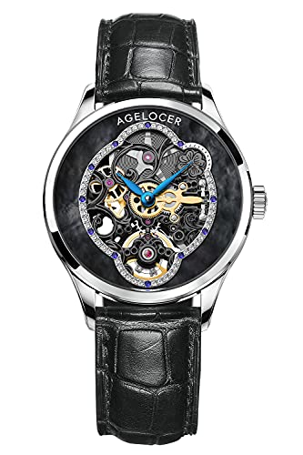 Agelocer Damen Top Marke Mechanische Skelett Automatik Luxus Uhr Elegant Damen Weihnachten Valentinstag, Nk_5301d2, von agelocer