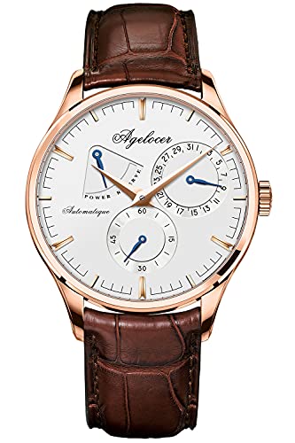 Agelocer Herren Top Brand Ultra Dünn Automatische Mechanische Farbverlauf Zifferblatt Kalender Uhr, Ri:4101d2, Mechanisch von agelocer