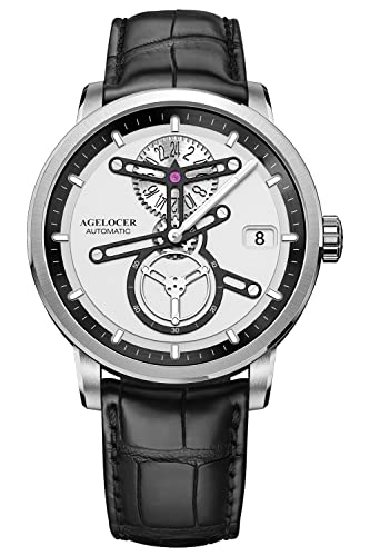 Agelocer Herrenuhr Automatisch Mechanisch Kleid Business Space Station Uhren für Männer mit Mode Luxus, Nk_5501a1 von agelocer