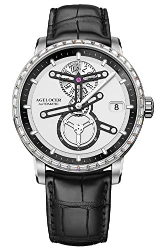 Agelocer Herrenuhr Automatisch Mechanisch Kleid Business Space Station Uhren für Männer mit Mode Luxus, Nk_5501e1 von agelocer