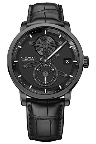Agelocer Herrenuhr Automatisch Mechanisch Kleid Business Space Station Uhren für Männer mit Mode Luxus, Nk_5502j1 von agelocer