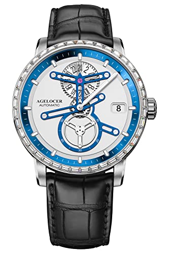 Agelocer Herrenuhr Automatisch Mechanisch Kleid Business Space Station Uhren für Männer mit Mode Luxus, Nk_5503f2 von agelocer