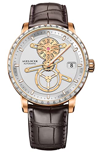 Agelocer Herrenuhr Automatisch Mechanisch Kleid Business Space Station Uhren für Männer mit Mode Luxus, Nk_5504e1 von agelocer