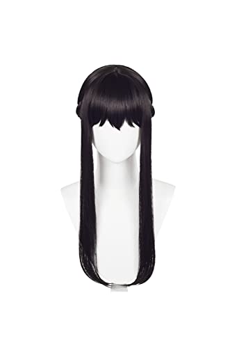 Agfosa Damen Yor Forger Cosplay Perücke Anime Wig lange gerade Schwarze Perücke Haar für Halloween von agfosa