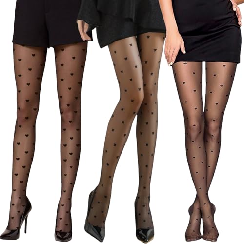 3 Pack Bogen Strumpfhosen Damen,Feinstrumpfhose Damen StützstrumpfhoseDamen für Tanzpartys Geeignet Zum Kombinieren Eng Anliegender Kleidung Mit Röcken Tops Jacken High Heels Oder Stiefeln von agogue