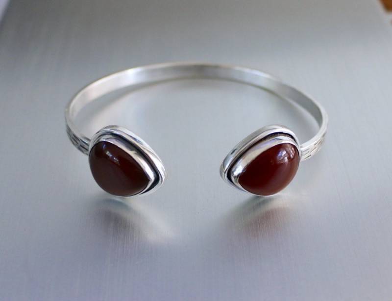 sterling Silber, Rotes Onyx Armband sterling Silber, Rotes Onyx Armband von agoraart