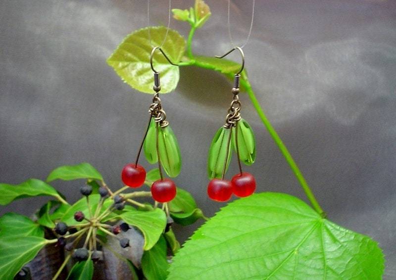 Kirsch Ohrhänger , Zum Anbeißen Süß, Dieses Obst von ahappypearl