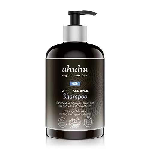 ahuhu MEN 3 in 1 ALL OVER Shampoo XXL (500ml) - All-in-One Männer Shampoo für Haare, Bart und Körper, pflegt Haare & Bart angenehm weich mit Koffein, Hyluaronsäure & Gingko, vegane Haarpflege ahuhu MEN 3 in 1 ALL OVER Shampoo XXL (500ml) - All-in-One Männer Shampoo für Haare, Bart und Körper, pflegt Haare & Bart angenehm weich mit Koffein, Hyluaronsäure & Gingko, vegane Haarpflege von ahuhu
