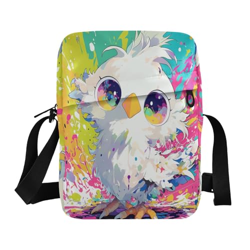 Ästhetische Aquarell-schicke Herren-Kuriertasche, Umhängetasche, kleine Umhängetasche für Damen, Schultertasche, Handtasche für Reisen, verstellbarer Riemen für Outdoor-Sport, Freizeit von aidingzhi