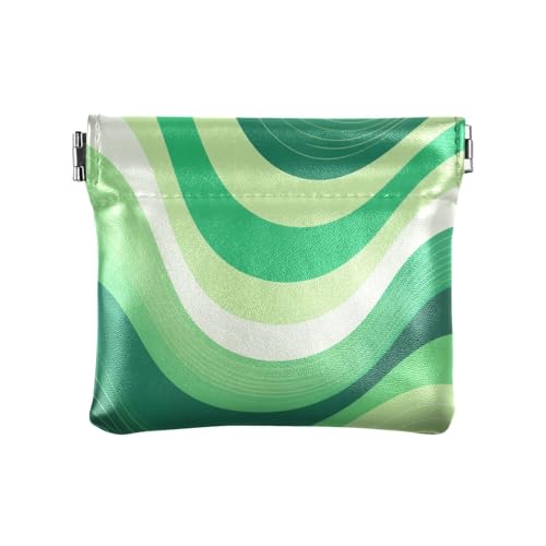 Abstrakte Kunst-Wellen-Geldbörse aus PU-Leder, niedlicher Schmuck-Organizer für Männer und Frauen, Reisen von aidingzhi