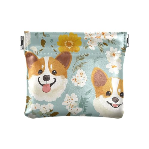 Animal Dogs Daisy Cute Damen PU-Leder Münzgeldbörse ausgefallene Kartenetuis Geld Organizer für Männer Frauen Reisen von aidingzhi