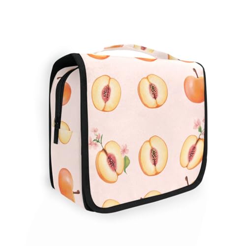Art Fruit Blush Kulturbeutel mit Haken zum Aufhängen, Kosmetiktasche für Damen, vertikal, freistehend von aidingzhi