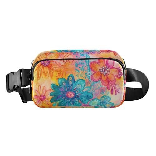 Bauchtasche für Damen, Herren, Teenager, kleine Umhängetasche, Sporttasche mit verstellbarem Gurt, für Reisen, Laufen, Wandern, Orange Bauchtasche für Damen, Herren, Teenager, kleine Umhängetasche, Sporttasche mit verstellbarem Gurt, für Reisen, Laufen, Wandern, Orange von aidingzhi