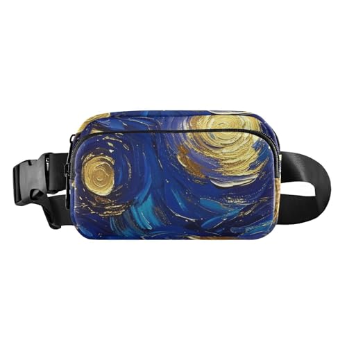 Bauchtasche mit Ölgemälde, abstrakter Kreis, trendig, Bauchtasche für Damen und Herren, wasserabweisend, Laufgürteltasche mit verstellbarem Riemen für Shopping, Sport, Arbeit von aidingzhi