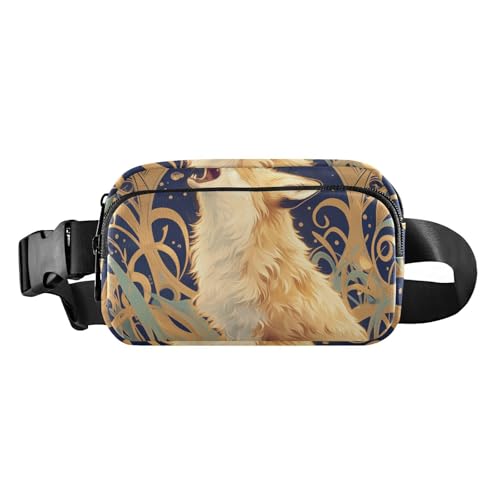 Boho-Stil Golden Fox Stilvolle Bauchtasche für Männer und Frauen, kleine Schultertasche, Reisezubehör mit verstellbarem Gurt für Reisen, Laufen, Wandern Boho-Stil Golden Fox Stilvolle Bauchtasche für Männer und Frauen, kleine Schultertasche, Reisezubehör mit verstellbarem Gurt für Reisen, Laufen, Wandern von aidingzhi