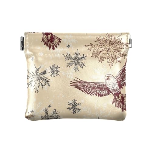 Brauner Weihnachtsvogel für Damen und Herren, Leder, niedlicher Münzhalter für Mädchen, Damen, Damen von aidingzhi