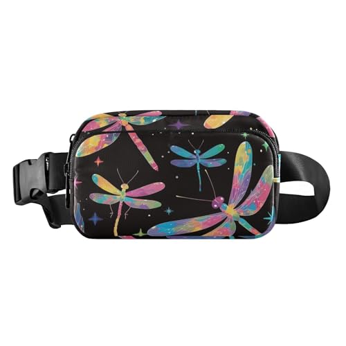 Bunte Libellen-Umhängetasche für Damen und Herren, wasserdicht, Diebstahlschutz, Hüfttasche mit verstellbarem Gurt, für Workout, Laufen, Wandern Bunte Libellen-Umhängetasche für Damen und Herren, wasserdicht, Diebstahlschutz, Hüfttasche mit verstellbarem Gurt, für Workout, Laufen, Wandern von aidingzhi