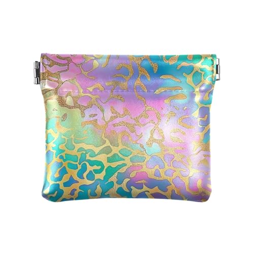 Bunte Marmorstein-Geldbörse für Damen und Herren, Leder, wasserdicht, Kartenschlüssel-Organizer für Damen von aidingzhi