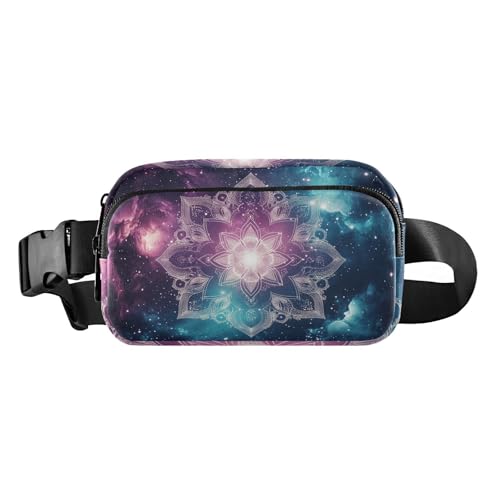 Bunte Umhängetasche mit Mandala-Motiv, für Damen und Herren, wasserdicht, Diebstahlschutz, Hüfttasche mit verstellbarem Riemen für Reisen, Einkaufen, Laufen von aidingzhi