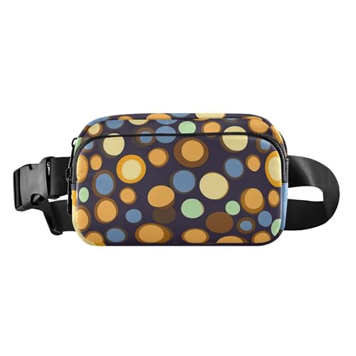 Bunte abstrakte Kreise, modische Hüfttasche für Damen, Herren, Teenager, Mini-Umhängetasche mit verstellbarem Riemen für Shopping, Sport, Arbeit Bunte abstrakte Kreise, modische Hüfttasche für Damen, Herren, Teenager, Mini-Umhängetasche mit verstellbarem Riemen für Shopping, Sport, Arbeit von aidingzhi