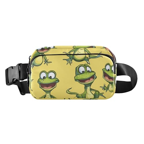 Cartoon-Gürteltasche mit lustigem Dinosaurier-Motiv, für Damen und Herren, kleine Umhängetasche mit verstellbarem Gurt, für Reisen, Fitnessstudio, Arbeit von aidingzhi