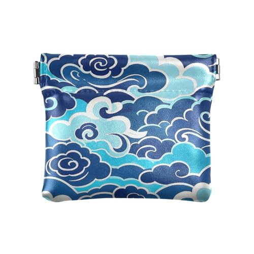 Chinesische Kultur Wolkenmuster, PU-Leder, kleine Münzgeldbörse, ausgefallene Karte, Schlüssel-Organizer für Mädchen, Damen, Handtasche Chinesische Kultur Wolkenmuster, PU-Leder, kleine Münzgeldbörse, ausgefallene Karte, Schlüssel-Organizer für Mädchen, Damen, Handtasche von aidingzhi