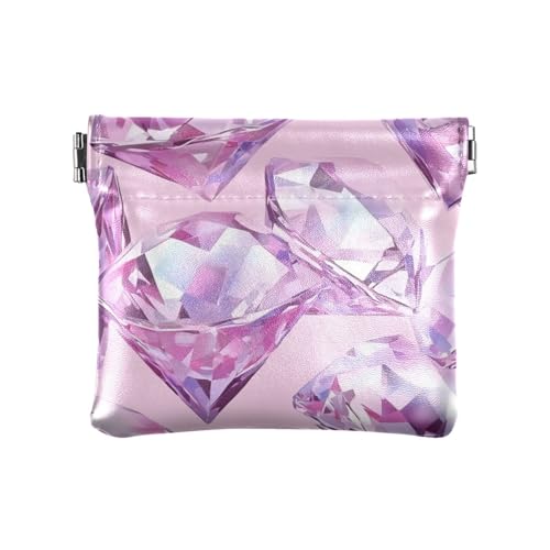 Diamonds Süße Damen-Münzgeldbörse aus Leder, praktische Kosmetiktasche für Herren, Damen, Reisen von aidingzhi