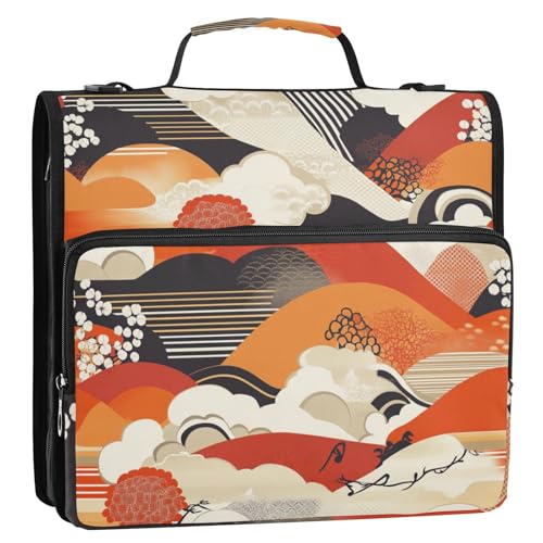 Dokumenten-Organizer, Reißverschluss, wasserdicht, geeignet für Mittelschule, 3,8 cm, 3 Ringe mit Gurt (Prop4), Schulbedarf von aidingzhi