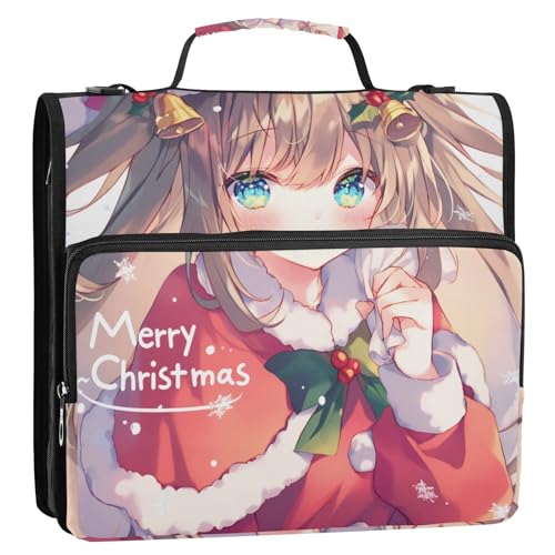 Dokumenten-Organizer mit Reißverschluss, wasserdicht, für Mittelschule, 3,8 cm, 3 Ringe mit Griff von aidingzhi