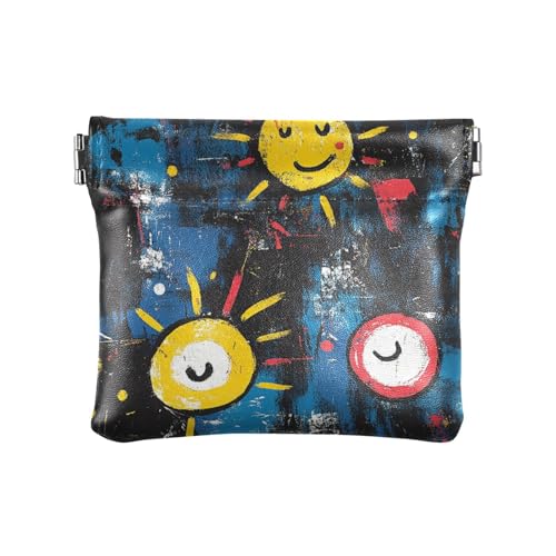 Einzigartiger Reptilien-Wilder Stil Damen Kleingeldbörse aus Leder, ausgefallener Münzhalter für Frauen, Jungen, Mädchen, Einzigartiger Reptilien-Wild-Stil, Dekoration von aidingzhi