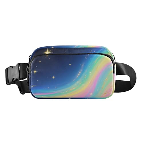 Farbige, unregelmäßige, abstrakte, modische Hüfttasche für Damen, Herren, Teenager, große Kapazität, Crossbody-Tasche, Anti-Diebstahl, Hüfttasche mit verstellbarem Riemen für Reisen, Einkaufen, Laufen von aidingzhi