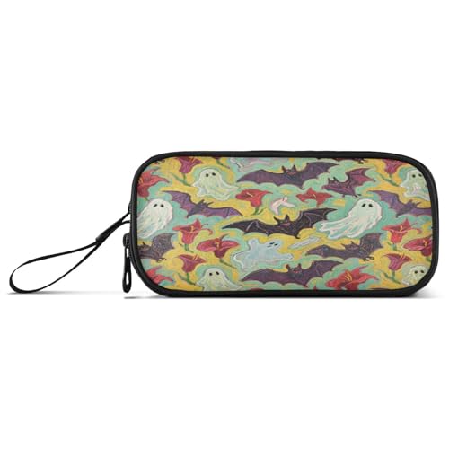 Federmäppchen mit Halloween-Fledermaus-Motiv, rote Calla-Lilie, Ölgemälde, Nylon, große Kapazität, Federmäppchen für Schule, Schreibwaren, Organizer für Büro, Kinder Federmäppchen mit Halloween-Fledermaus-Motiv, rote Calla-Lilie, Ölgemälde, Nylon, große Kapazität, Federmäppchen für Schule, Schreibwaren, Organizer für Büro, Kinder von aidingzhi