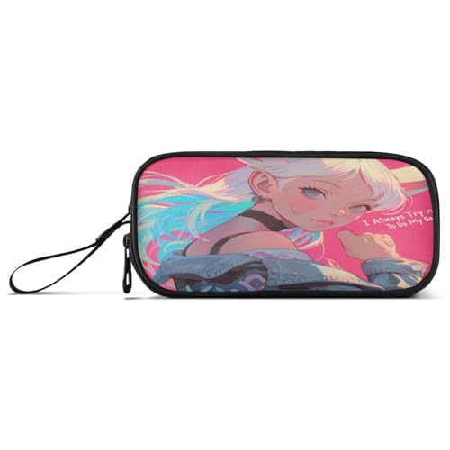 Federmäppchen mit niedlichem Kaninchenmotiv, Nylon, hohe Kapazität, großes Federmäppchen mit Reißverschluss, Schreibwaren-Organizer für adrette Schulfrauen Federmäppchen mit niedlichem Kaninchenmotiv, Nylon, hohe Kapazität, großes Federmäppchen mit Reißverschluss, Schreibwaren-Organizer für adrette Schulfrauen von aidingzhi