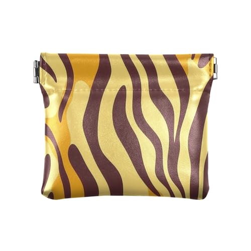 Gelbe Tierhaut Damen Kleine Leder Münzgeldbörse Portemonnaie Fancy Mini Kartenhalter Geldbörse für Männer Frauen Reisen von aidingzhi