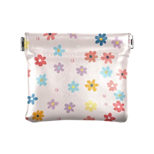 Geldbörse aus Leder, mit Blumen, für Damen und Herren, niedlicher Schmuck-Organizer für Damen und Mädchen von aidingzhi