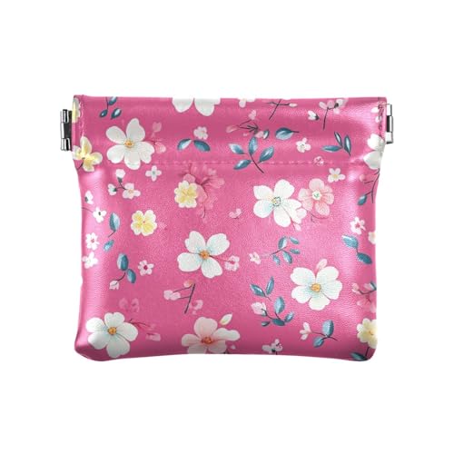 Geldbörse für Damen, Leder, Pfingstrosen, Nelke, Pfirsich, wasserdicht, Make-up-Tasche, Wechselgeldbörse für Damen von aidingzhi