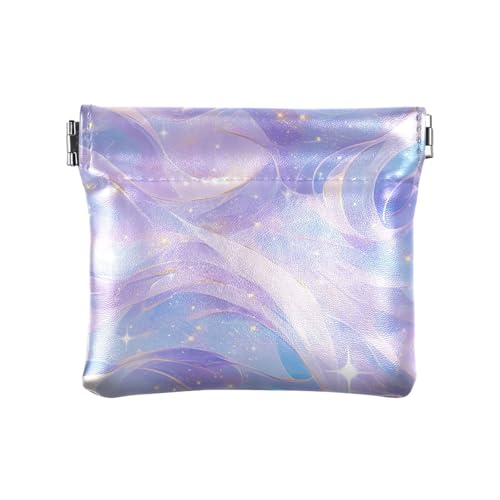 Geldbörse für Damen, PU-Leder, niedlich, für persönliche Gegenstände, Organizer für Männer, Frauen, Reisen, Burgunderrot / Blau / Violett von aidingzhi