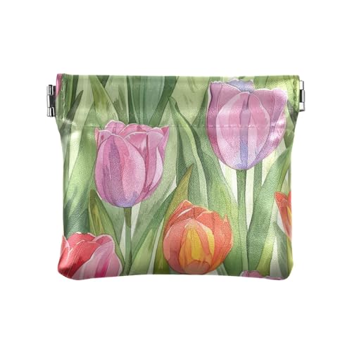 Geldbörse mit Blumenmotiv, PU-Leder, tragbar, Mini-Münzgeldbörse für Damen Geldbörse mit Blumenmotiv, PU-Leder, tragbar, Mini-Münzgeldbörse für Damen von aidingzhi