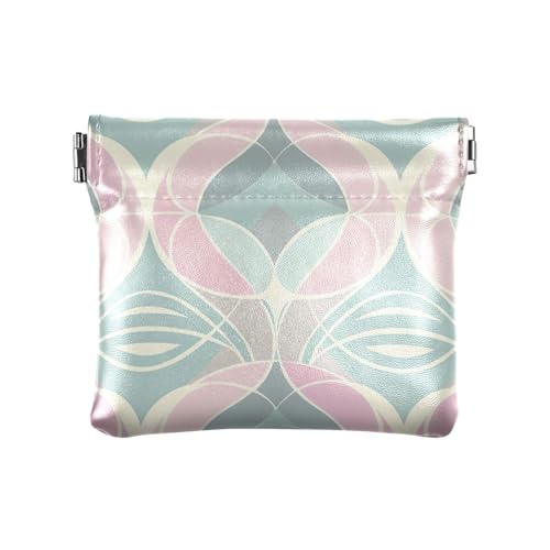 Geometrische Damen-Geldbörse aus Leder, ausgefallene Mini-Münzgeldbörse für Männer und Frauen auf Reisen von aidingzhi