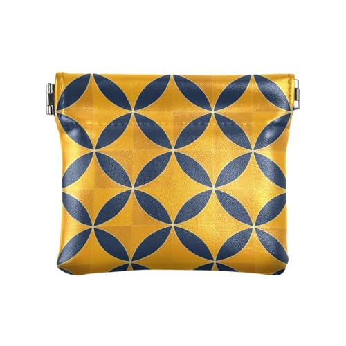 Geometrische Damen-Geldbörse aus Leder, einzigartige Mini-Kosmetiktasche für Frauen von aidingzhi