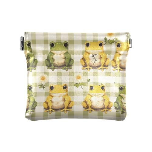 Glam Rustic Stylefrogs Damen-Geldbörse aus Leder, niedlicher Kleingeldhalter, Kartenorganizer für Frauen und Mädchen, Glam Rustikale Stylefrogs, Dekoration von aidingzhi