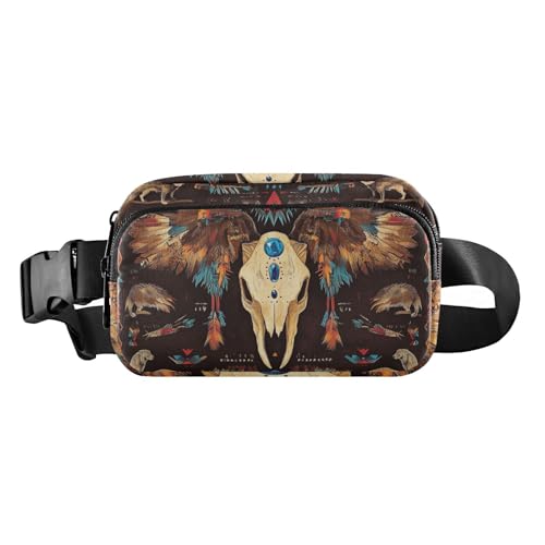 Goat Tribe Token modische Crossbody-Tasche, Hüfttasche für Damen und Herren, wasserdicht, mit verstellbarem Gurt, für Workout, Laufen, Wandern von aidingzhi